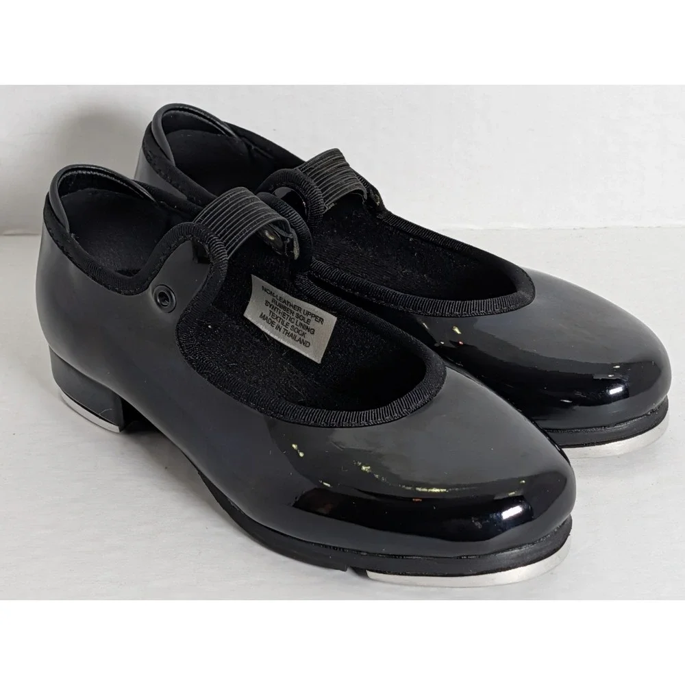 Bloch Techno Tap Toddler Tap Shoes Black Patent Mary Jane Size 10